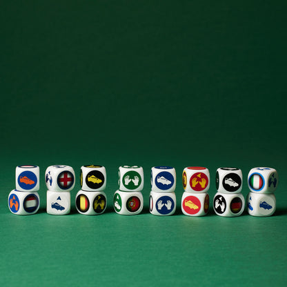 Pack 8 Pays 16 dés - France, Italie, Allemagne, Espagne, Belgique, Pays-Bas, Angleterre, Portugal