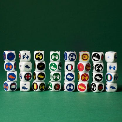 Pack 8 Countries 32 White Dice