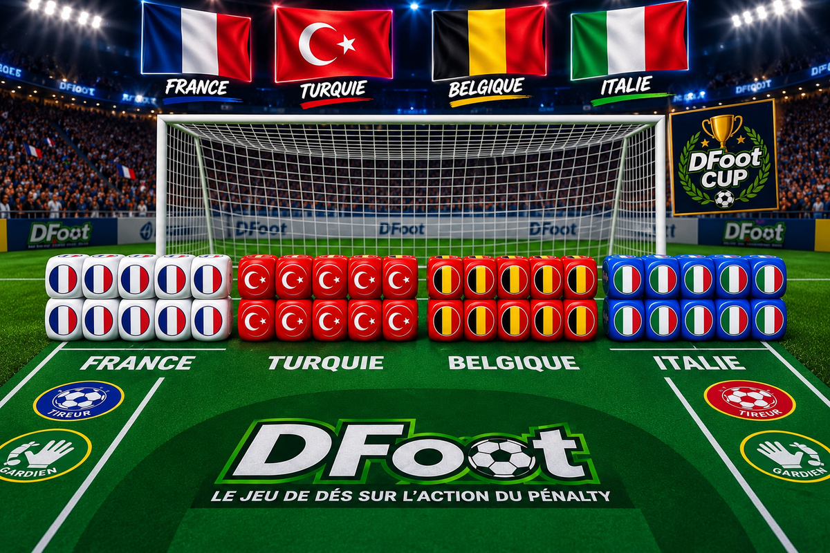 Pack Tube 4 pays France/Turquie/Belgique/Italie avec Tapis Stadium