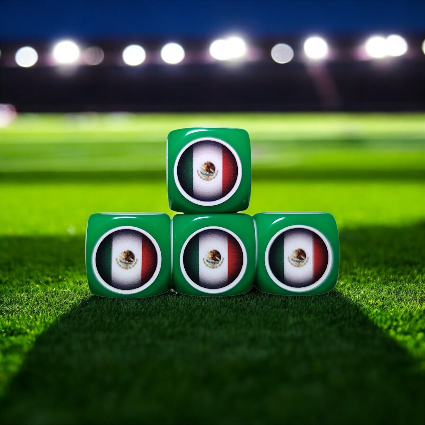 France-Mexique-Argentine-Brésil Pack Tube avec Tapis/40 dés