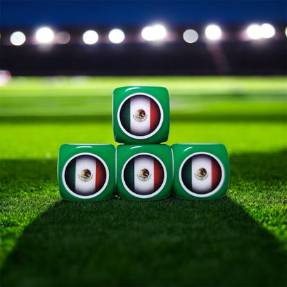 France-Mexique-Argentine-Brésil Pack Tube avec Tapis/40 dés