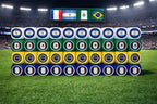 France-Mexique-Argentine-Brésil Pack Tube avec Tapis/40 dés