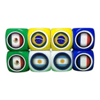 France-Mexique-Argentine-Brésil Pack Tube avec Tapis/40 dés