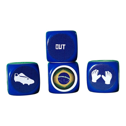 France (green)/Brazil (blue) Tube Pack with Stadium Mat /20 dice