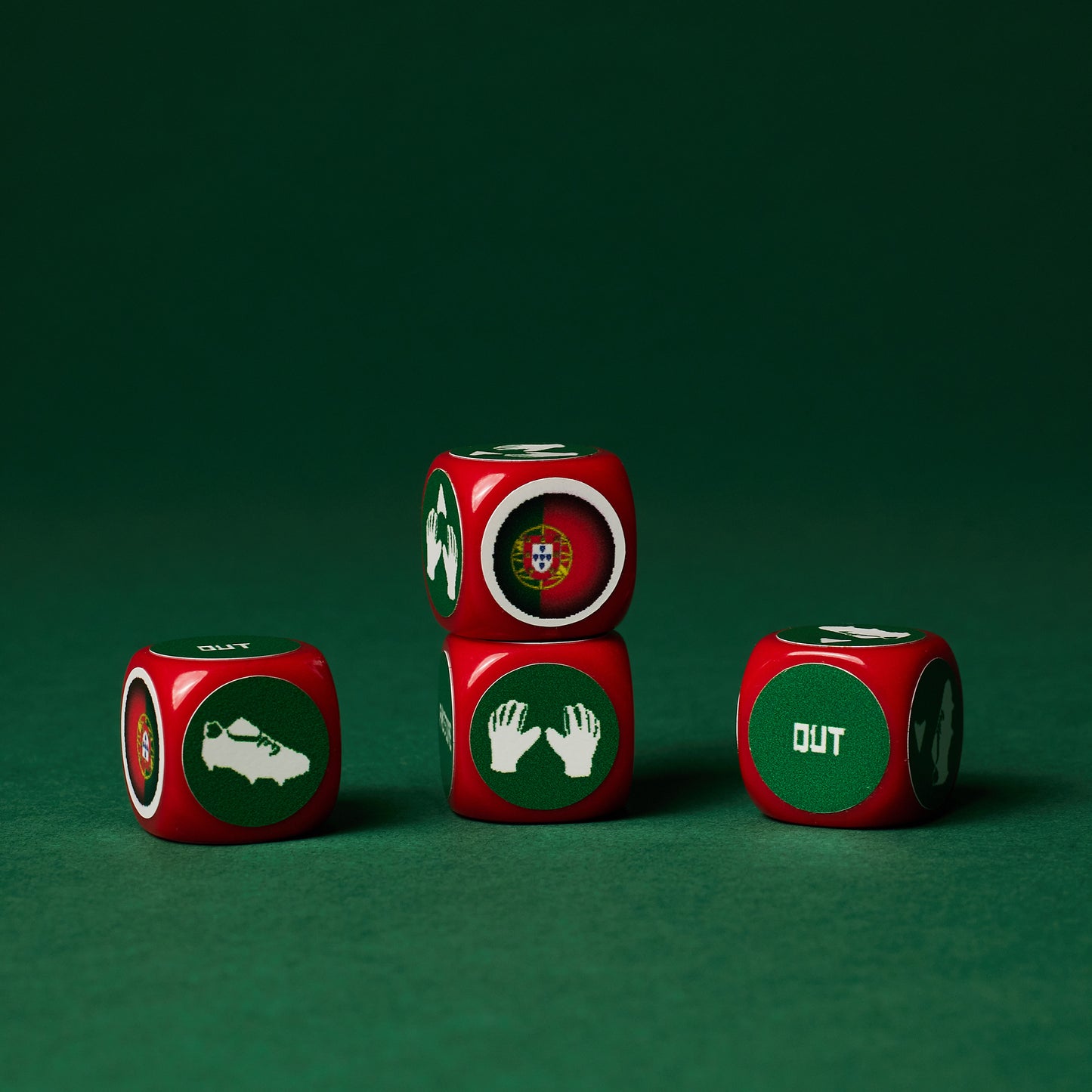 4-Country Tube Pack with Game Mat/France-Germany-Spain-Portugal/40 Dice