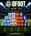 Pack Tube 4 Pays-FRANCE/ANGLETERRE/ESPAGNE/ARGENTINE avec Tapis Stadium