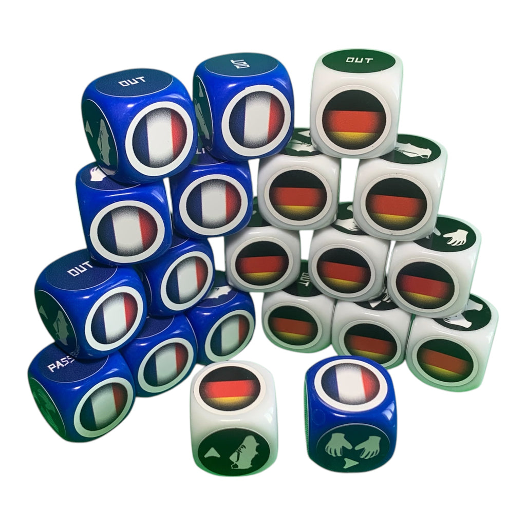 Pack Tube France-Allemagne-Espagne-Italie avec tapis Feutrine/40 dés