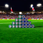 France(en vert)/Brésil(en bleu) Pack Tube avec Tapis Stadium /20 dés