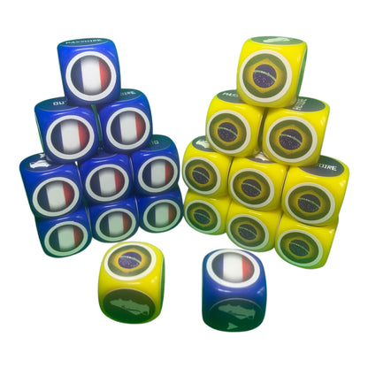 Pack Tube France-Brésil avec Tapis/20 dés
