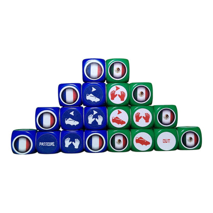 France-Mexique Pack Tube avec Tapis/20 dés