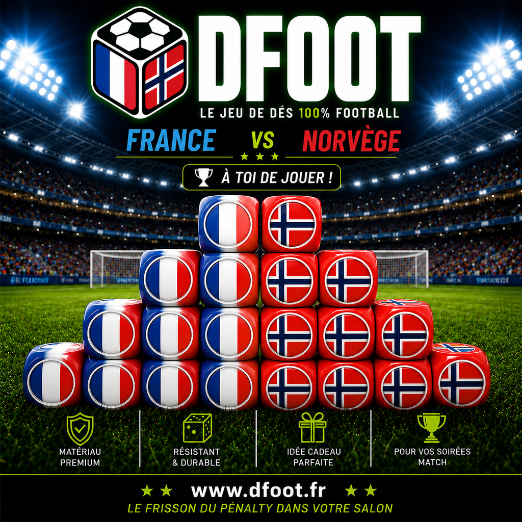 Pack Tube avec tapis - France/Norvège - 20 dés