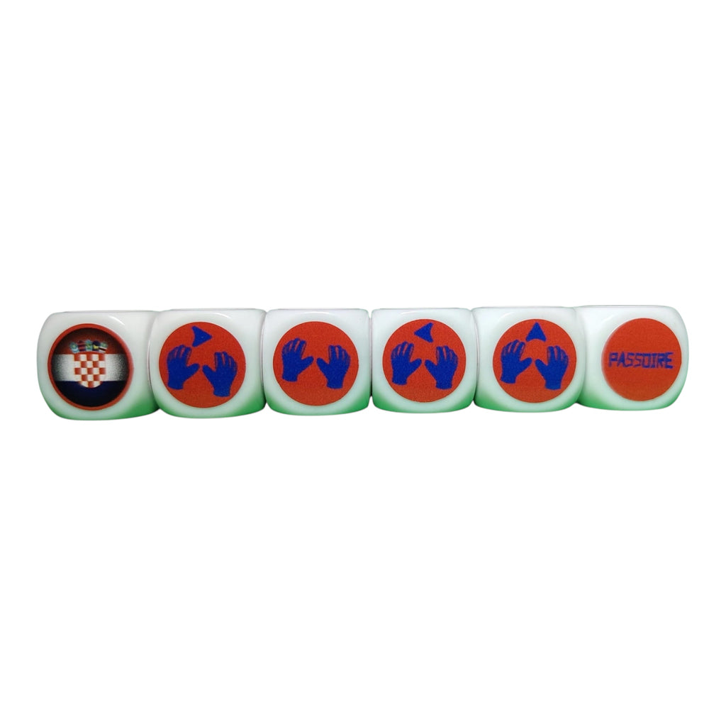 Pack Tube avec tapis - Brésil/Croatie - 20 dés