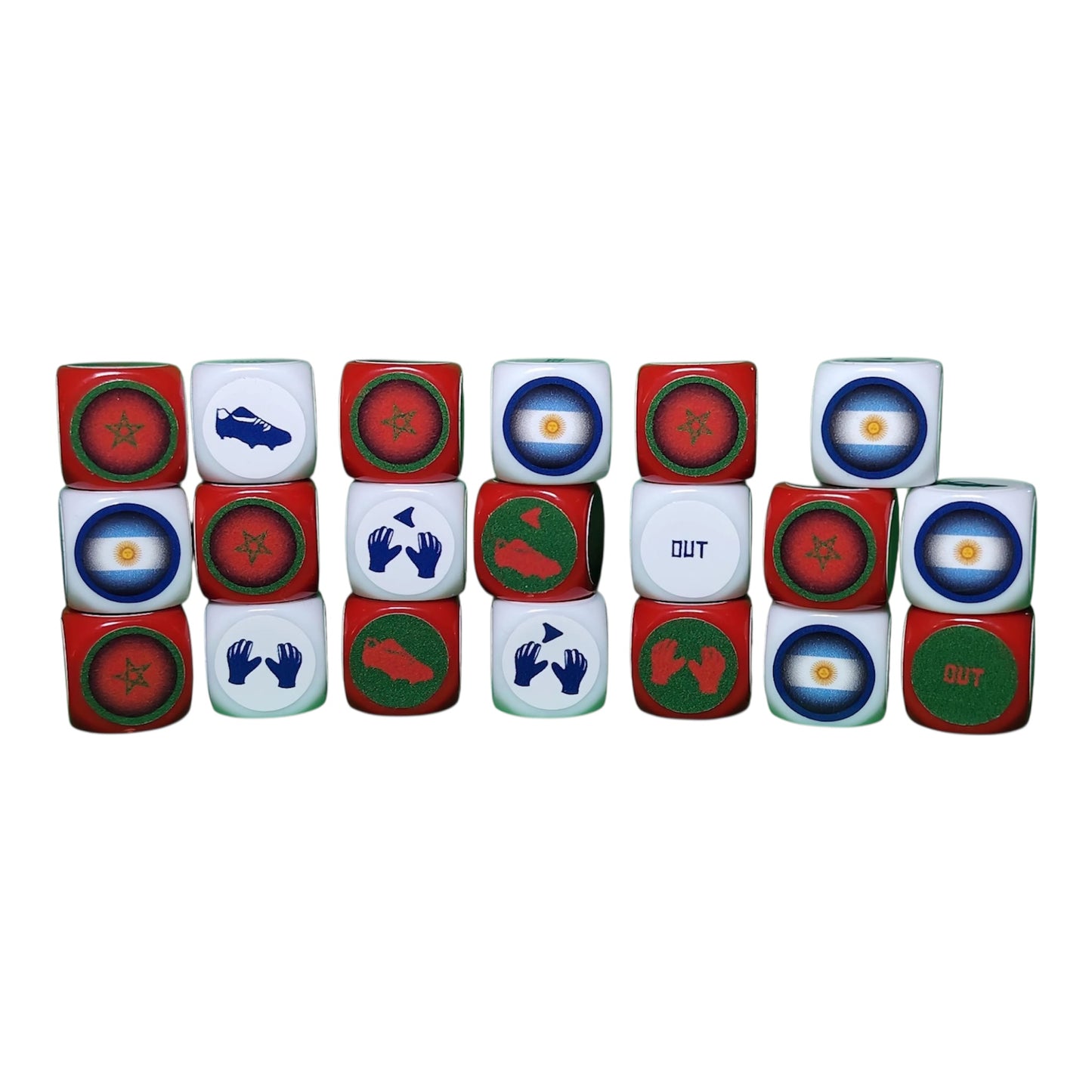 Morocco-Argentina Tube Pack with Mat/20 Dice