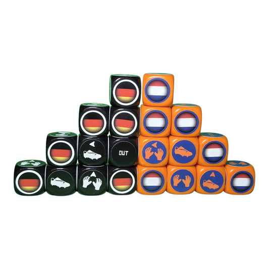 Pack Tube Allemagne-Pays-bas avec Tapis/20 dés (spécial HALLOWEEN)