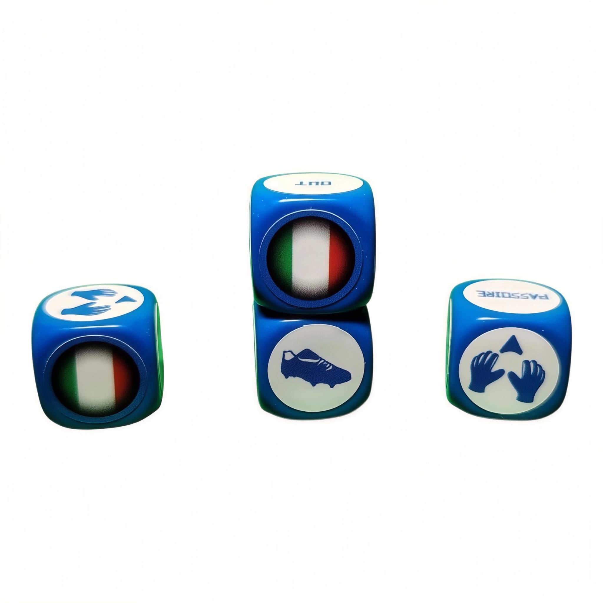 Pack Tube Argentine-France-Brésil-Italie avec Tapis/40 dés