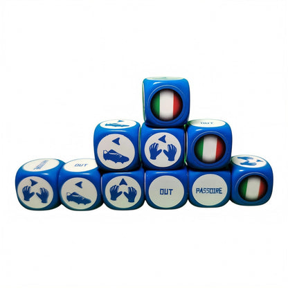 Pack Tube Argentina-France-Brazil-Italy with Mat/40 dice