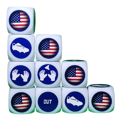 10 dés blancs U.S.A