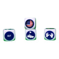 10 dés blancs U.S.A