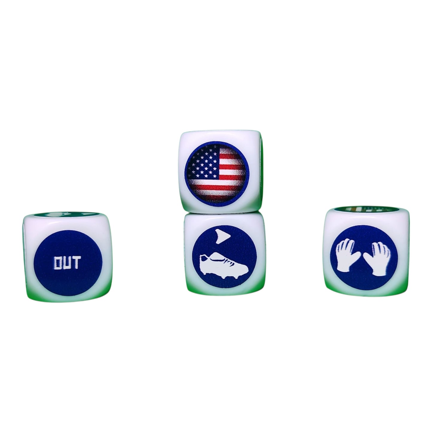 10 dés blancs U.S.A