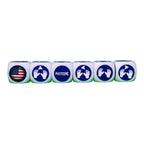 10 dés blancs U.S.A