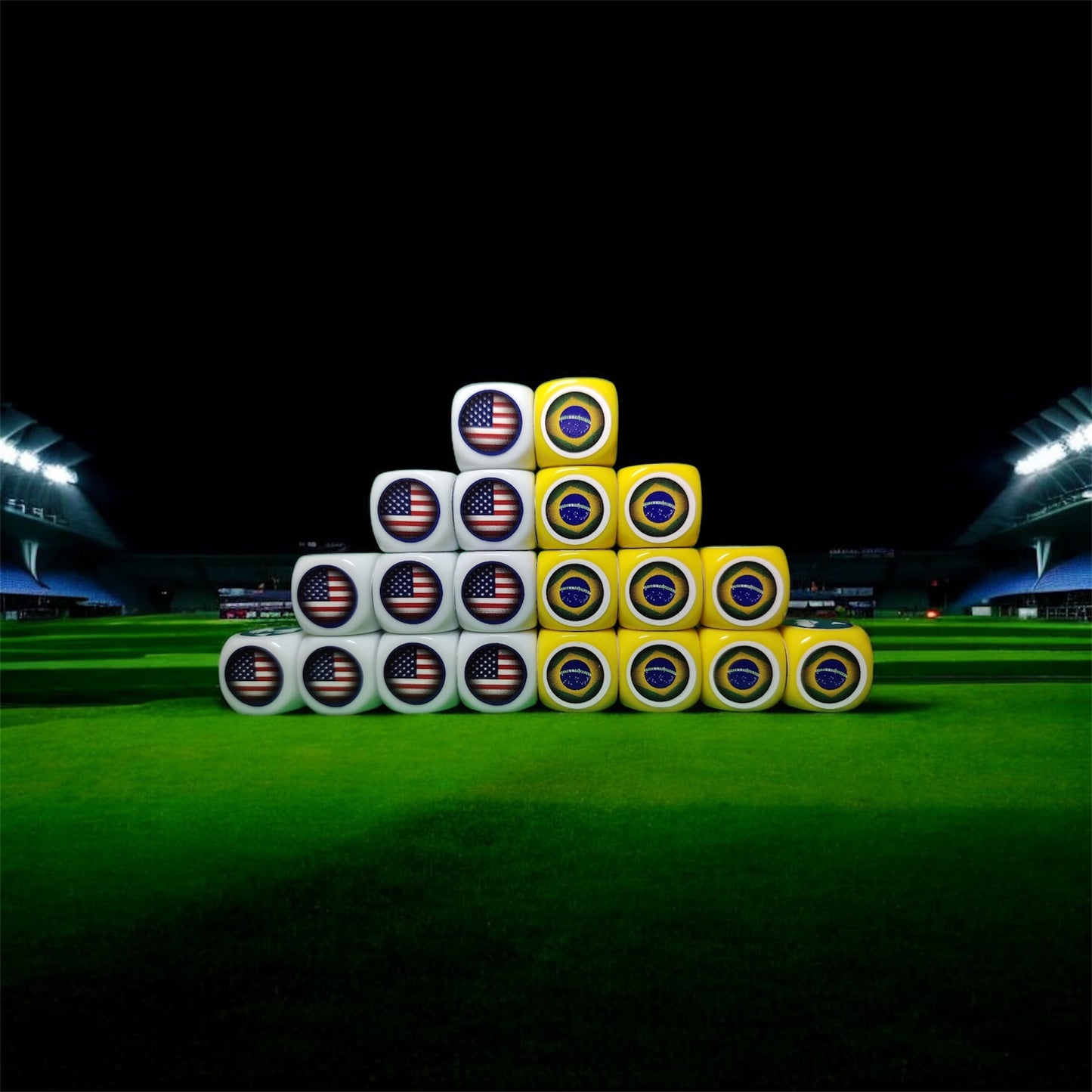 U.S.A-Brésil Pack Tube avec Tapis Stadium/20 dés